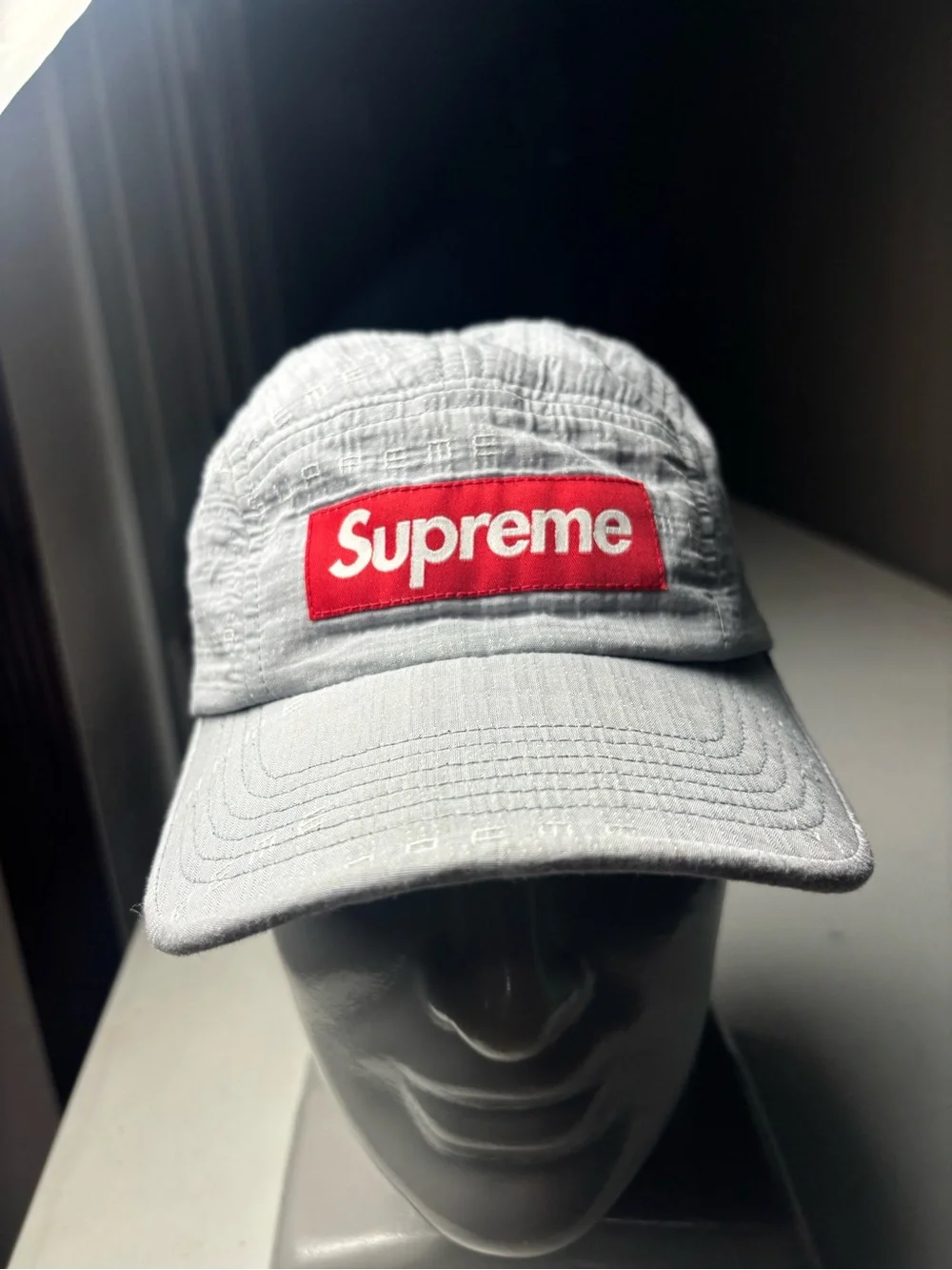 Supreme Glow Ripstop Camp Cap Grey FW22